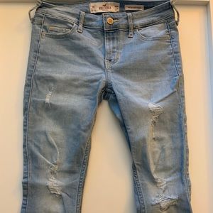 Hollister Low Rise Super Skinny Light Wash Jeans